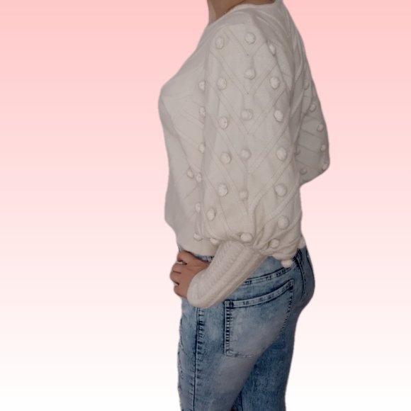 Sweater Small Ruffle Sleeve - Picture 5 of 11